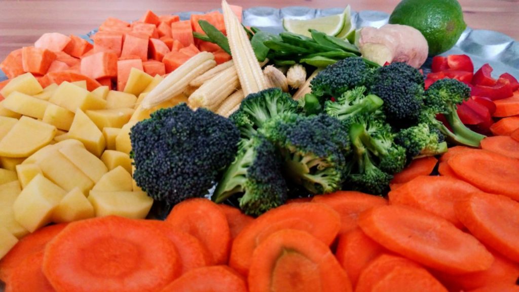 Zutaten Vegetarisches Erdnusscurry