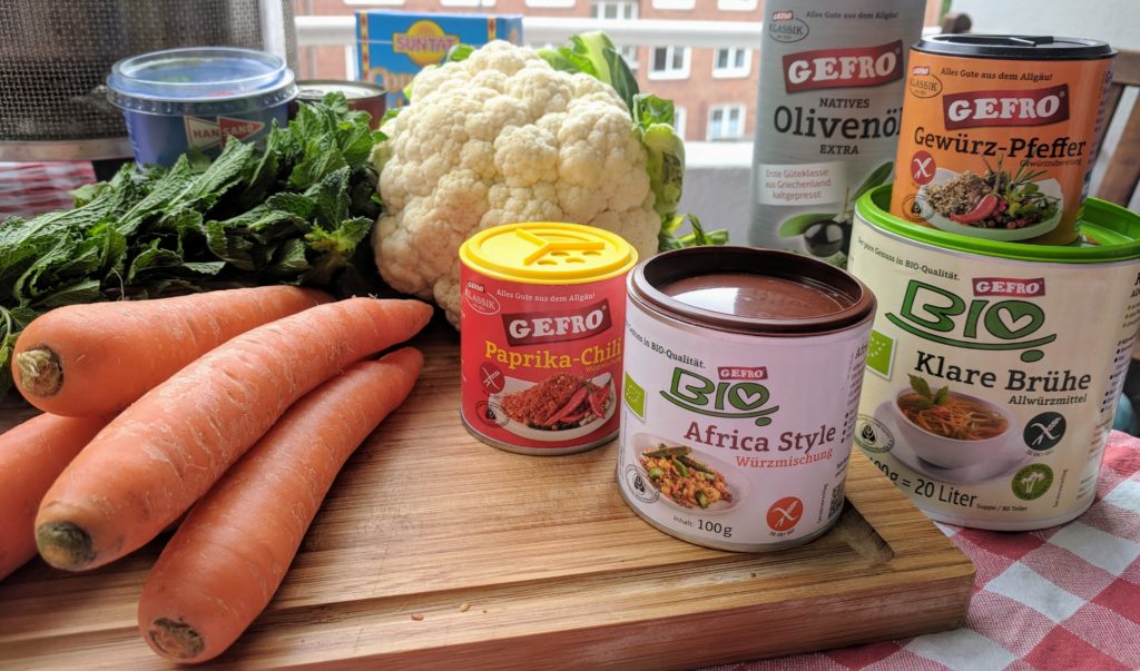 Zutaten für den Couscous-Salat