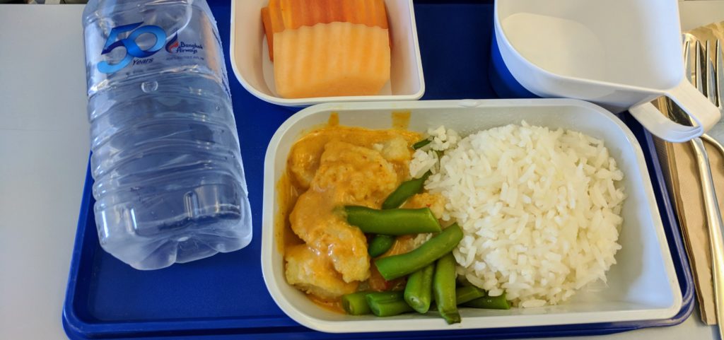 Curryfisch im Flugzeug Bangkok Airways
