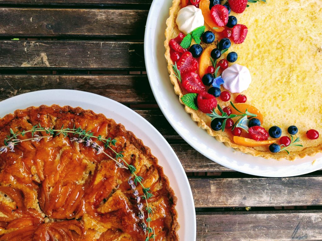 Aprikosentarte mit Frangipane und Zitronentarte