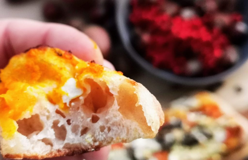 Kürbis-Apfel-Schafskäse Pinsa Romana