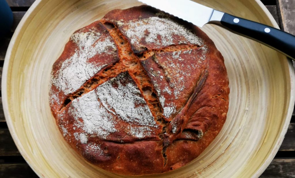No Knead Urkorn-Mischbrot aus dem Topf-ganz