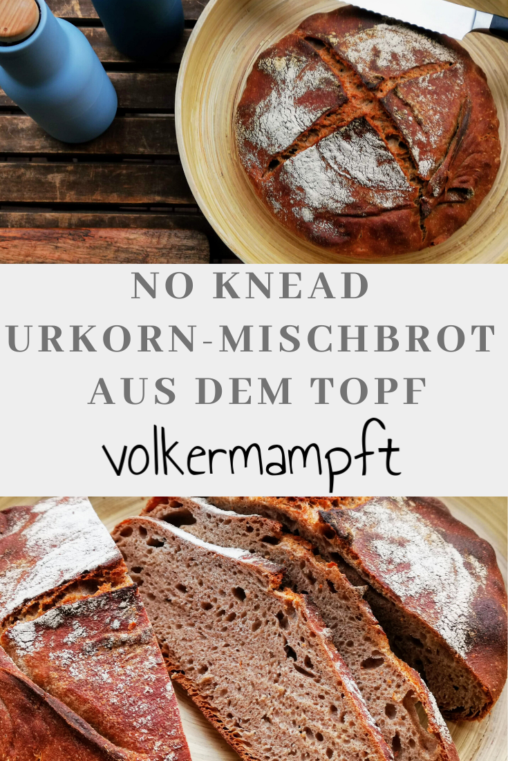 Pinterest No Knead Urkorn-Mischbrot aus dem Topf
