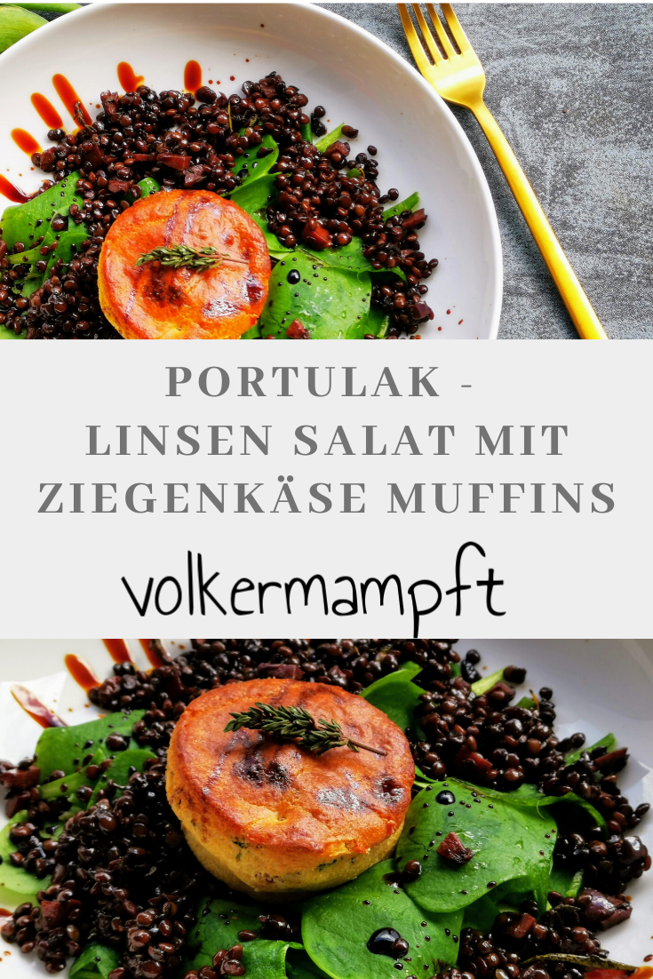 Pinterest Portulak - Linsen Salat mit Ziegenkäse Muffins