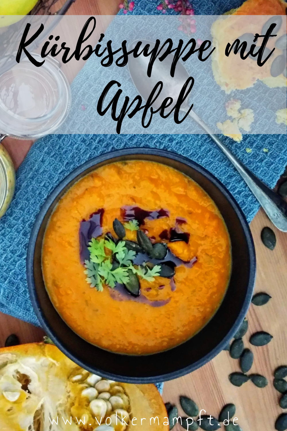 Pintererst - Herbstliche Kuerbissuppe mit Apfel