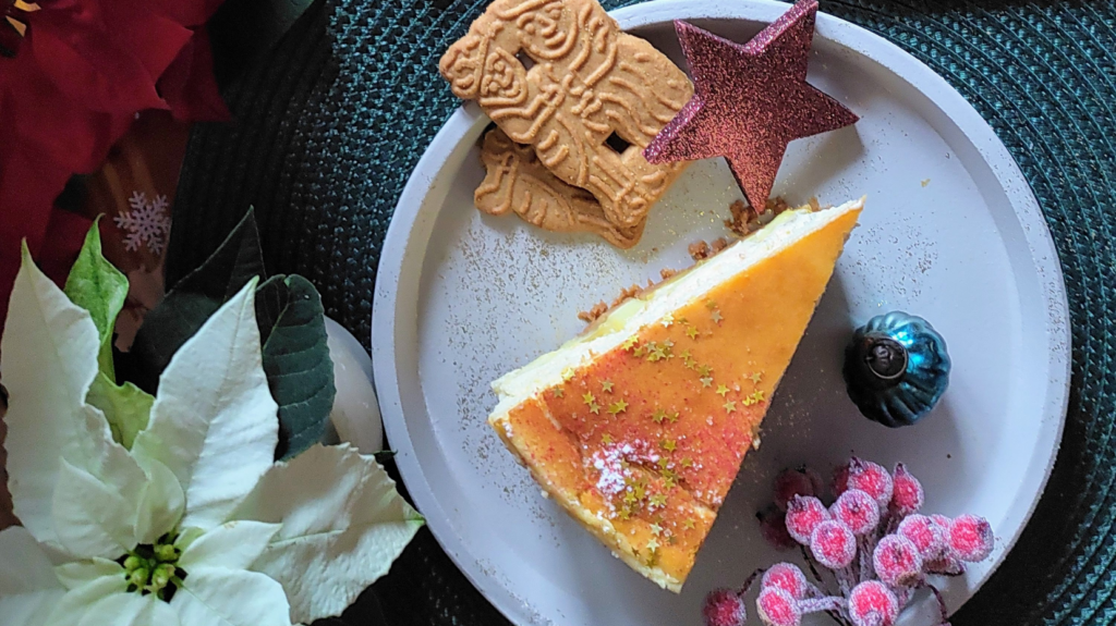 Apfel-Spekulatius-Cheesecake - Weihnachtlicher Kaesekuchen-content