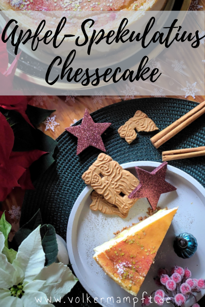 Pintererst - Apfel-Spekulatius-Cheesecake - Weihnachtlicher Kaesekuchen