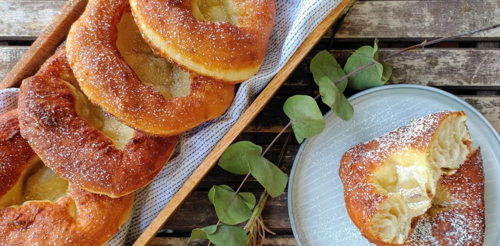 Knieküchle - Fränkische Auszogne Krapfen - gebacken mit Milchkefir