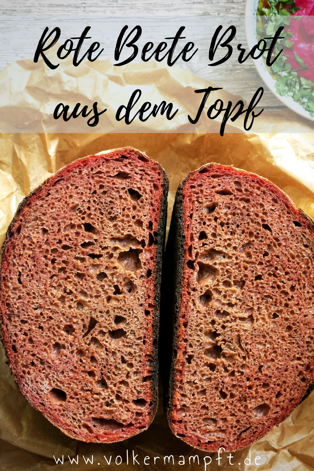 Pintererst -Rote Beete Brot aus dem Topf