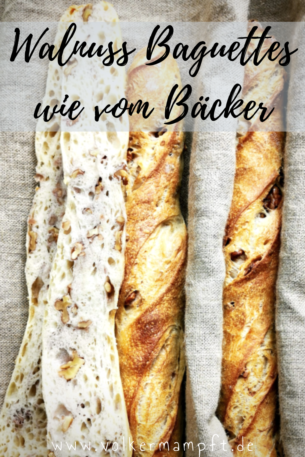 Pintererst -Walnuss-Baguettes mit Pâte fermentée