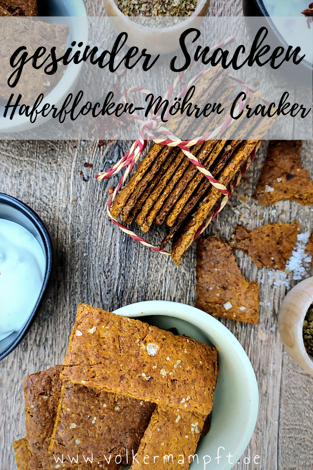 Pinterest-Haferflocken-Möhren Cracker - gesünder Snacken