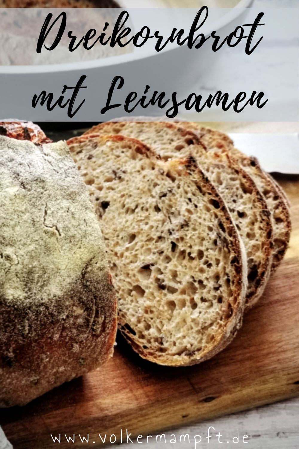 Pinterest - Dreikornbrot mit Leinsamen - Brot des Jahres 2021 der Innungsbaecker