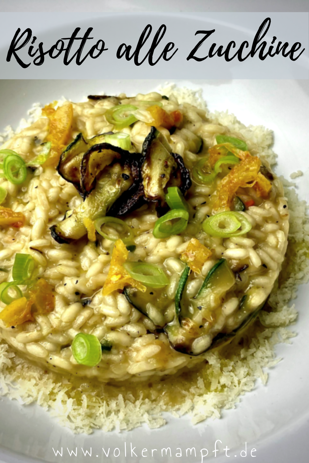 Pinterest-Risotto alle Zucchine - Zucchini Risotto
