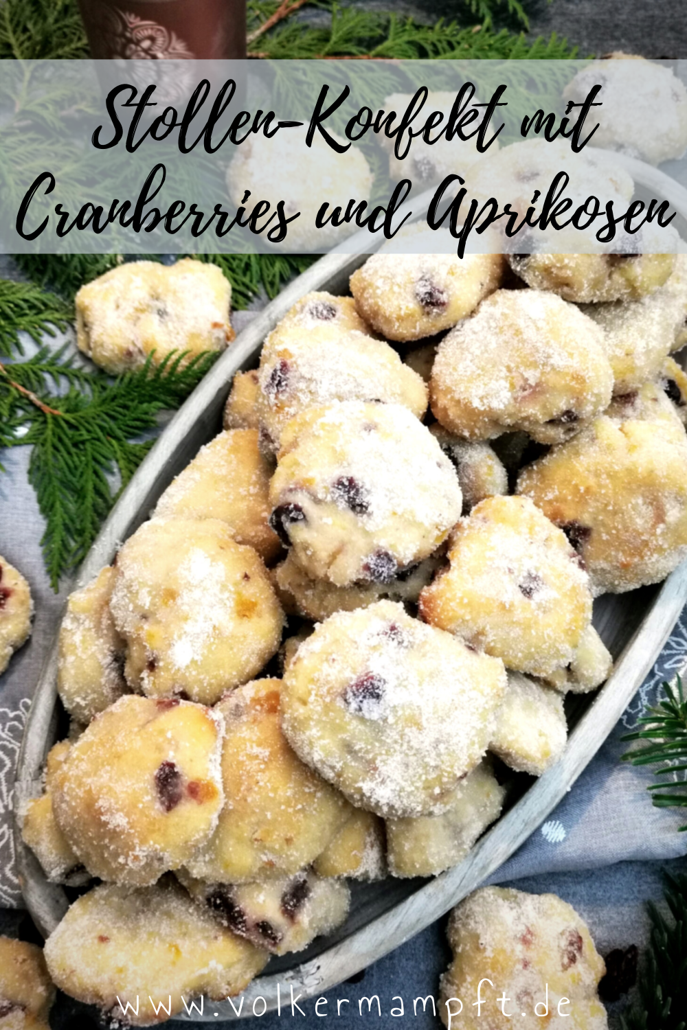 Stollen-Konfekt Mit Cranberries Und Aprikosen