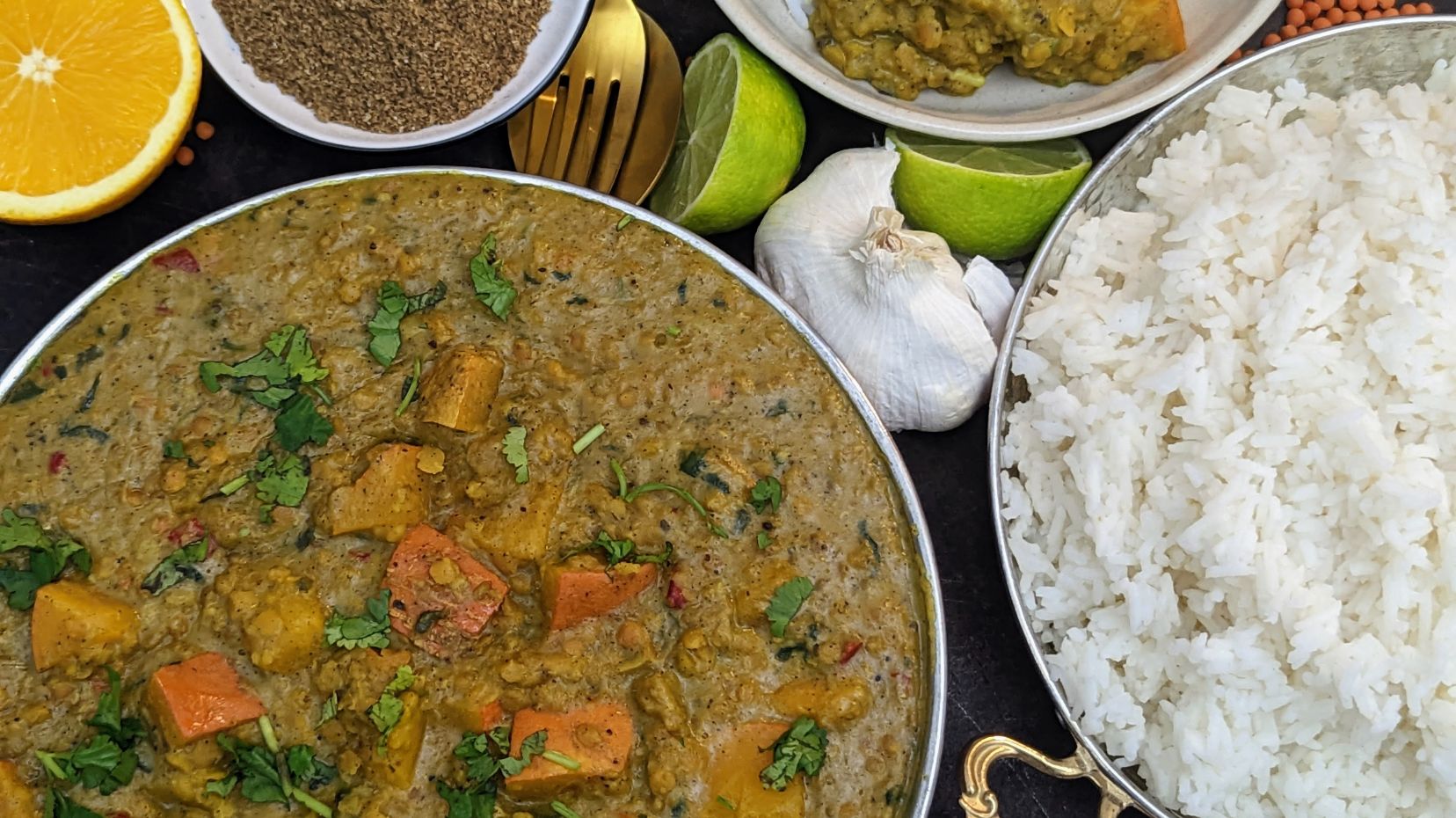 Kürbis-Linsen Curry – herbstliche indische Küche